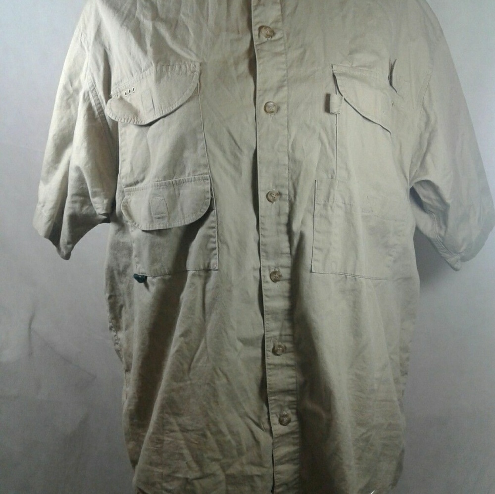 Speedzone Race Gear  Tan Large Fishing Shirt Short